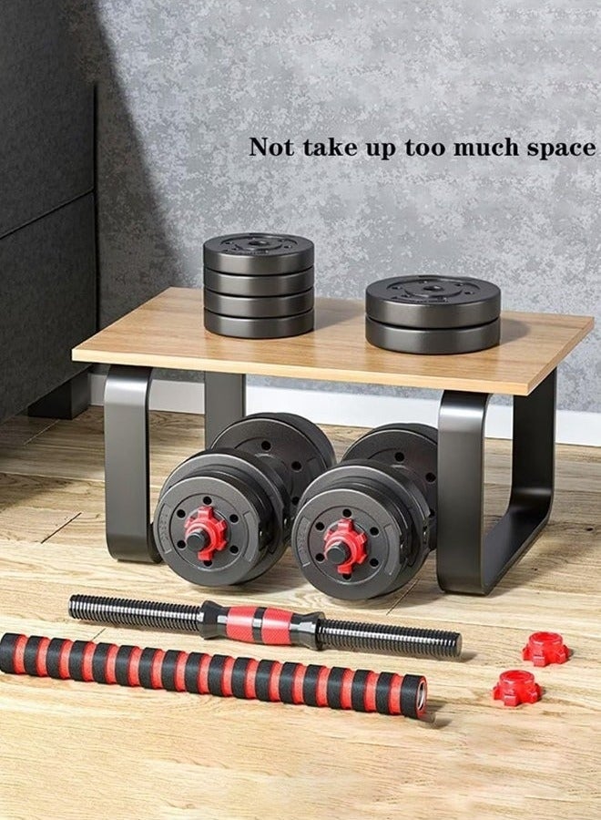 البيض برو مجموعة دامبل قابلة لتعديل الوزن 20 كجم،  قابلة للتحويل إلى باربل، أقراص فولاذية،  مقابض مانعة للانزلاق، تمارين منزلية وزن حر 20 كجم - Image 4